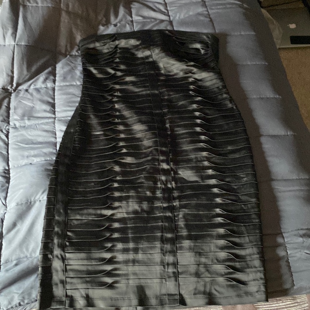 Calvin Klein strapless black cocktail dress